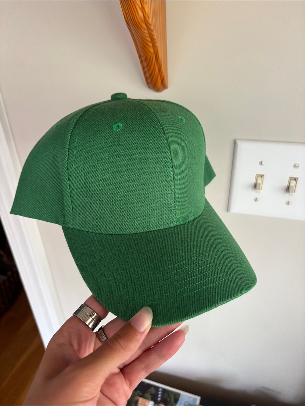 Plain grey adjustable baseball hat